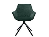 SalesFever® Armlehnstuhl 360° Drehfunktion mit Wabensteppung Samt Tannengrün Harvey 399187 Miniaturansicht - 2