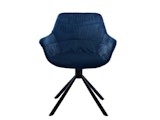 SalesFever® Armlehnstuhl 360° Drehfunktion mit Wabensteppung Samt Blau Harvey 399217 Miniaturansicht - 2