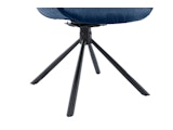 SalesFever® Armlehnstuhl 360° Drehfunktion mit Wabensteppung Samt Blau Harvey 399217 Miniaturansicht - 8