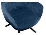 SalesFever® Armlehnstuhl 360° Drehfunktion mit Wabensteppung Samt Blau Harvey 399217 Miniaturansicht - 9