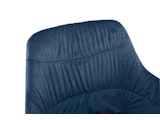 SalesFever® Armlehnstuhl 360° Drehfunktion mit Wabensteppung Samt Blau Harvey 399217 Miniaturansicht - 10