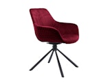 SalesFever® Armlehnstuhl mit Wabensteppung Samt Rot Harvey 399231 Miniaturansicht - 3