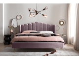 SalesFever® Muschelbett aus Samt Rose 140x200 cm Beine Chrom goldfarben ARIELLE 398722 Miniaturansicht - 5