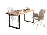 SalesFever® Esstisch 140x80 cm Akazie Tischgestell in U-Form schwarz WILSON 399019 Miniaturansicht - 1