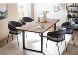 SalesFever® Esstisch 140x80 cm Akazie Tischgestell in U-Form schwarz WILSON 399019 Miniaturansicht - 3