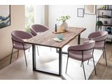 SalesFever® Esstisch 140x80 cm Akazie Tischgestell in U-Form schwarz WILSON 399019 Miniaturansicht - 5