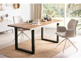 SalesFever® Esstisch 140x80 cm Akazie Tischgestell in U-Form schwarz WILSON 399019 Miniaturansicht - 6