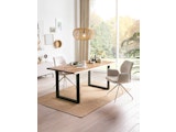 SalesFever® Esstisch 140x80 cm Akazie Tischgestell in U-Form schwarz WILSON 399019 Miniaturansicht - 8