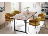 SalesFever® Esstisch 140x80 cm Akazie Tischgestell in U-Form schwarz WILSON 399019 Miniaturansicht - 9