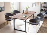 SalesFever® Esstisch 140x80 cm Akazie Tischgestell in U-Form schwarz WILSON 399019 Miniaturansicht - 11
