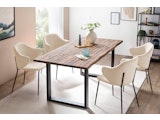 SalesFever® Esstisch 140x80 cm Akazie Tischgestell in U-Form schwarz WILSON 399019 Miniaturansicht - 14