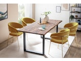SalesFever® Esstisch 140x80 cm Akazie Tischgestell in U-Form schwarz WILSON 399019 Miniaturansicht - 15