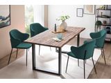 SalesFever® Esstisch 140x80 cm Akazie Tischgestell in U-Form schwarz WILSON 399019 Miniaturansicht - 19
