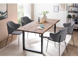 SalesFever® Esstisch 140x80 cm Akazie Tischgestell in U-Form schwarz WILSON 399019 Miniaturansicht - 21