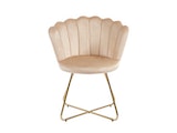 SalesFever® Muschelstuhl 2er Set aus Samt Beige Arielle 369227 Miniaturansicht - 2