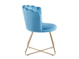 SalesFever® Muschelstuhl 2er Set aus Samt Blau Arielle 369265 Miniaturansicht - 4
