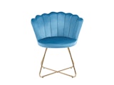 SalesFever® Muschelstuhl 2er Set aus Samt Blau Arielle 369265 Miniaturansicht - 2