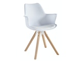 SalesFever® Armlehnstuhl mit Kunststoffschale 2er Set Weiß Paris 368978 Miniaturansicht - 3
