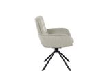 SalesFever® Armlehnstuhl Beige in Cord-Optik mit 360° Drehfunktion Faye 368930 Miniaturansicht - 4