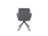 SalesFever® Armlehnstuhl Dunkelgrau in Cord-Optik mit 360° Drehfunktion Faye 368947 Miniaturansicht - 2