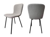 SalesFever® Stuhl 4er Set in Bouclé Optik Hellgrau Tom 368909 Miniaturansicht - 6