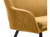 SalesFever® Sitzbank 160 cm Samt mit Armlehnen und Rückensteppung Senfgelb Finja 368718 Miniaturansicht - 7