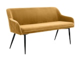 SalesFever® Sitzbank 160 cm Samt mit Armlehnen und Rückensteppung Senfgelb Finja 368718 Miniaturansicht - 2