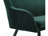 SalesFever® Sitzbank 160 cm Samt mit Armlehnen und Rückensteppung Tannengrün Finja 368701 Miniaturansicht - 8