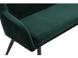 SalesFever® Sitzbank 160 cm Samt mit Armlehnen und Rückensteppung Tannengrün Finja 368701 Miniaturansicht - 9