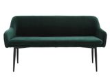 SalesFever® Sitzbank 160 cm Samt mit Armlehnen und Rückensteppung Tannengrün Finja 368701 Miniaturansicht - 3