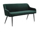 SalesFever® Sitzbank 160 cm Samt mit Armlehnen und Rückensteppung Tannengrün Finja 368701 Miniaturansicht - 1