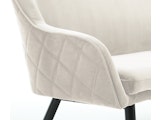 SalesFever® Sitzbank 160 cm Samt mit Armlehnen und Rückensteppung Creme Finja 368688 Miniaturansicht - 8
