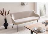 SalesFever® Sitzbank 160 cm Samt mit Armlehnen und Rückensteppung Creme Finja 368688 Miniaturansicht - 1
