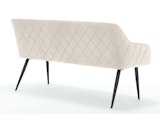 SalesFever® Sitzbank 160 cm Samt mit Armlehnen und Rückensteppung Creme Finja 368688 Miniaturansicht - 5