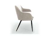 SalesFever® Sitzbank 160 cm Samt mit Armlehnen und Rückensteppung Creme Finja 368688 Miniaturansicht - 4