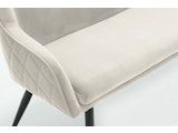 SalesFever® Sitzbank 160 cm Samt mit Armlehnen und Rückensteppung Creme Finja 368688 Miniaturansicht - 10