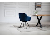 SalesFever® Essgruppe 5-tlg. 160x90 cm Nussbaum Blau Layne- Fiona 371282 Miniaturansicht - 14