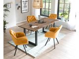 SalesFever® Essgruppe 5-tlg. 160x90 cm Nussbaum Senfgelb Layne- Fiona 371244 Miniaturansicht - 1
