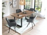 SalesFever® Essgruppe 5-tlg. 160x90 cm Nussbaum Grau Layne- Fiona 371237 Miniaturansicht - 1
