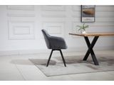 SalesFever® Essgruppe 5-tlg. 180x90 cm Tisch Cognac Stuhlbezug Grau LANDO-FIONA 371176 Miniaturansicht - 12