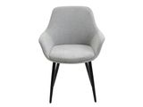 SalesFever® Essgruppe 5-tlg. 160x90 cm Tisch Akazie Stuhl Strukturstoff Hellgrau LAYNE-LEO 370797 Miniaturansicht - 11