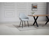 SalesFever® Essgruppe 5-tlg. 160x90 cm Tisch Akazie Stuhl Strukturstoff Hellgrau LAYNE-LEO 370797 Miniaturansicht - 13