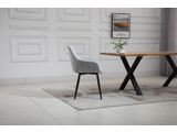 SalesFever® Essgruppe 5-tlg. 160x90 cm Tisch Akazie Stuhl Strukturstoff Hellgrau LAYNE-LEO 370797 Miniaturansicht - 14