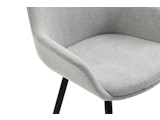 SalesFever® Essgruppe 5-tlg. 160x90 cm Tisch Akazie Stuhl Strukturstoff Hellgrau LAYNE-LEO 370797 Miniaturansicht - 15