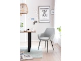 SalesFever® Essgruppe 5-tlg. 160x90 cm Tisch Akazie Stuhl Strukturstoff Hellgrau LAYNE-LEO 370797 Miniaturansicht - 7