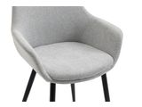 SalesFever® Essgruppe 5-tlg. 160x90 cm Tisch Akazie Stuhl Strukturstoff Hellgrau LAYNE-LEO 370797 Miniaturansicht - 16
