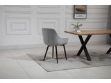 SalesFever® Essgruppe 5-tlg. 160x90 cm Tisch Akazie Stuhl Strukturstoff Hellgrau LAYNE-LEO 370797 Miniaturansicht - 17