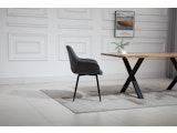 SalesFever® Essgruppe 5-tlg. 160x90 cm Tisch Akazie Stuhl Strukturstoff Anthrazit LAYNE-LEO 370803 Miniaturansicht - 16