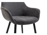 SalesFever® Essgruppe 5-tlg. 160x90 cm Tisch Akazie Stuhl Strukturstoff Anthrazit LAYNE-LEO 370803 Miniaturansicht - 11