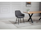 SalesFever® Essgruppe 5-tlg. 160x90 cm Tisch Akazie Stuhl Strukturstoff Anthrazit LAYNE-LEO 370803 Miniaturansicht - 17